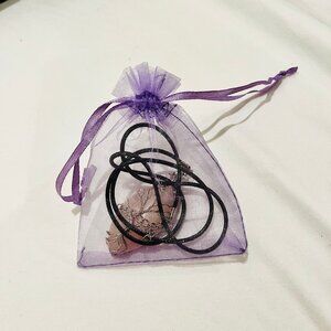 Rose quartz necklace with hand wired casing